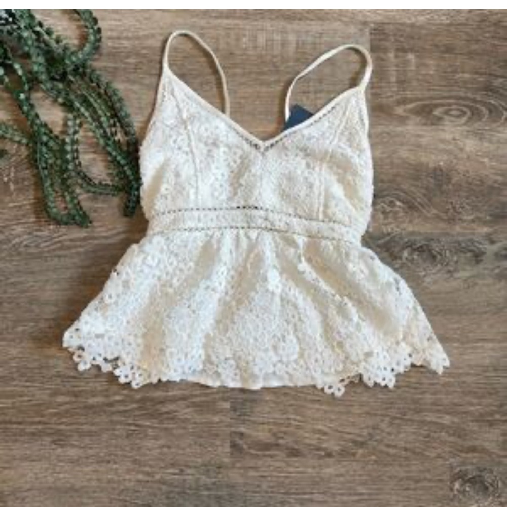 Abercrombie & Fitch Ivory Lace Blouse